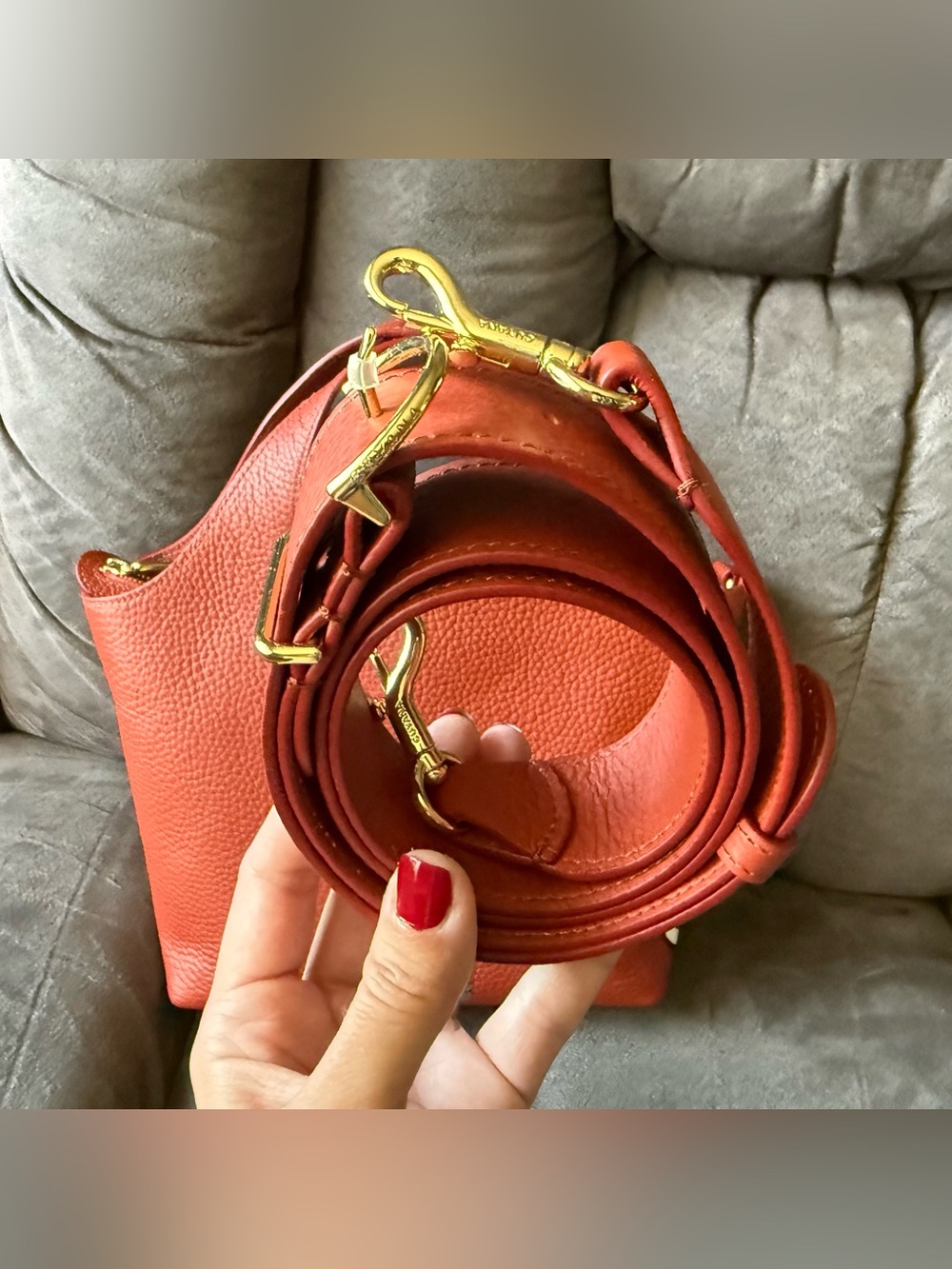 NWOT Handpainted Cuyana Small System Zipper Tote in Rioja + System Zip Pouch - Picture 12 of 16